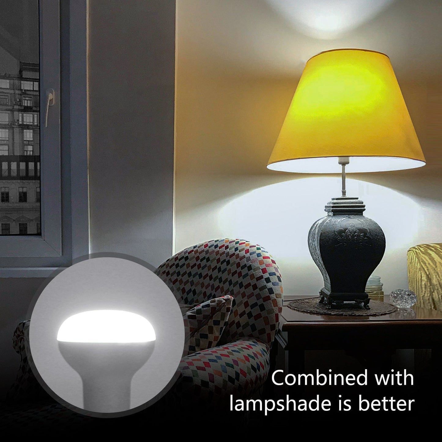 Een witte, ronde LED-lamp met E27-schroefdraad, geschikt voor huis- en kantoorverlichting. Fijne, matte glazen kap met zichtbare metalen contacten voor energiezuinig gebruik.