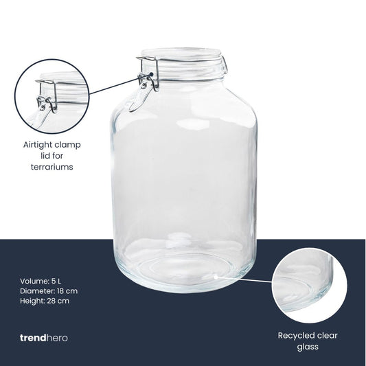 Terrarium bottle ‘Fido' - Closed weck jar - Ø 18 cm ↑ 28 cm