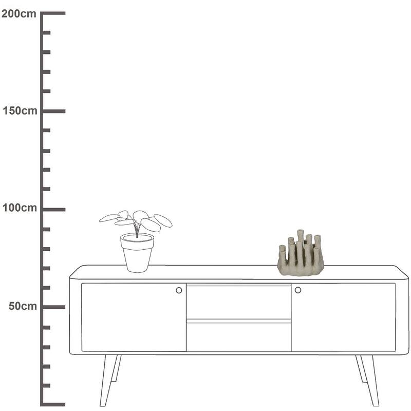 Flower holder XL - Coral - Ecru - Multi-spout vase