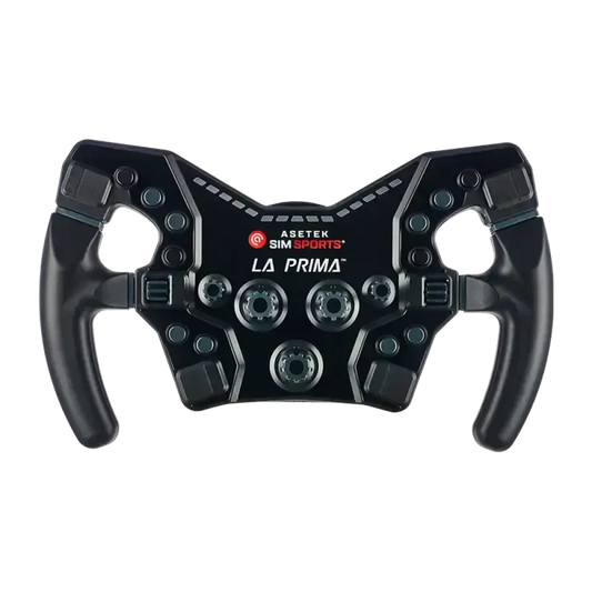 Zwarte, ergonomische stuurwielgrepen met metalen bevestigingspunten, geschikt voor gaming-stuurwiel. Perfect voor gamers die een betere grip en precisie op zoek zijn.
