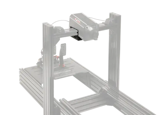 Zilverkleurige 3D-printerframe met aluminium profielen en een werkplaat, geschikt voor DIY-printers. Zichtbaar met montageschroeven en een printkop voor precisieprinten.