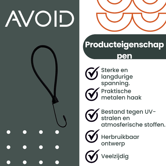 Zwarte, elastische haken met verstelbare kabels, geschikt voor kleding op te hangen. Ideaal voor kledingkasten, garderobes of opslagruimte met een moderne, minimalistische uitstraling.