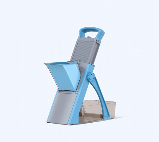 Comnox - Multifunctionele Groentesnijder & Rasp - Inklapbaar - Instelbare Dikte - RVS Mes - Handmatige Groente- en Fruitsnijmachine - Compact en Efficiënt Keukengereedschap - Blauw - Comnox Company