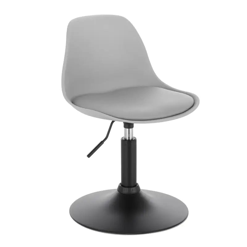 BukkitBow - Barkruk - PU en Metaal - Verstelbare in Hoogte - 360° Draaibaar - Antislip Voetsteun - Maximaal Laadvermogen 120kg - Zithoogte: 40-50CM