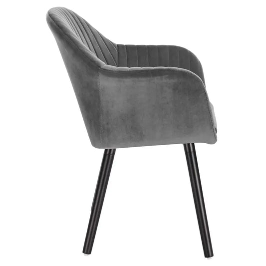 BukkitBow Eetkamerstoel - Ergonomisch Comfort - Fluweel met Houten Poten
