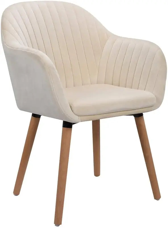 BukkitBow Eetkamerstoel - Ergonomisch Comfort - Fluweel met Houten Poten