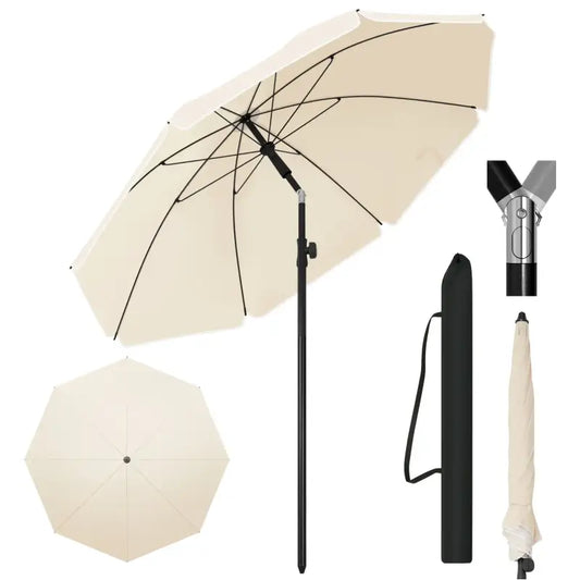 BukkitBow Strandparasol - UV-bestendig & Waterdicht - Verstelbaar