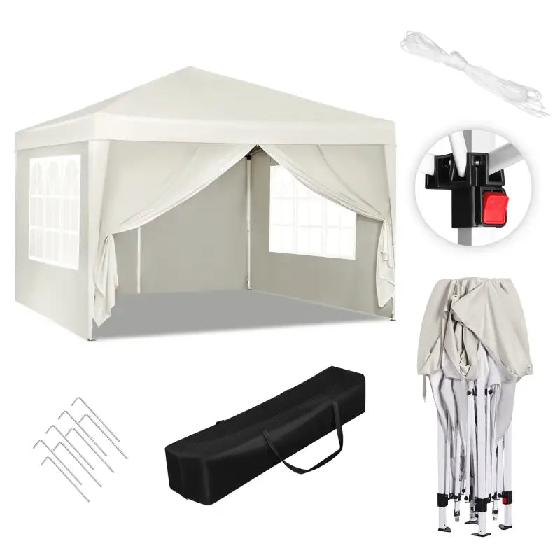 Comnox - BukkitBow Partytent met Zijwanden - Weerbestendig & Opvouwbaar - 300 x 300 cm