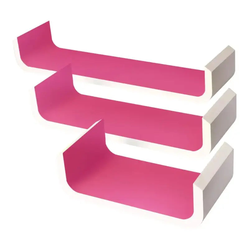 Comnox - BukkitBow Set van 3 Wandplanken - Modern U-vormig Ontwerp - MDF
