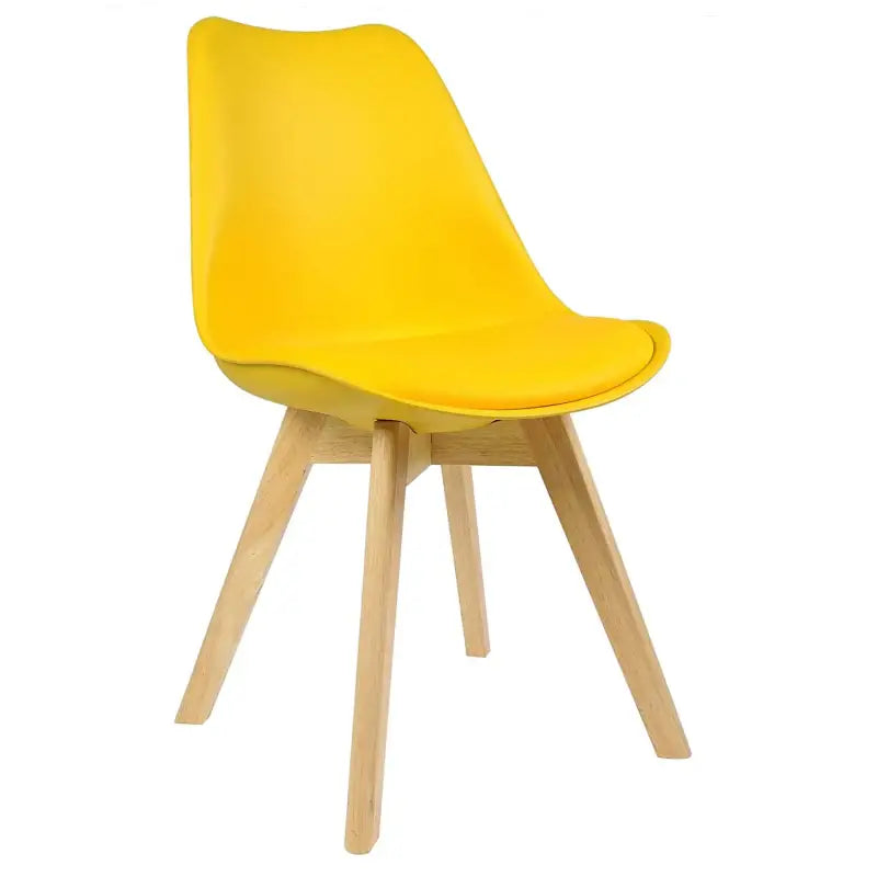 Comnox - BukkitBow - Set van 4 Comfortabele Eetkamerstoelen - Beukenhouten Poten