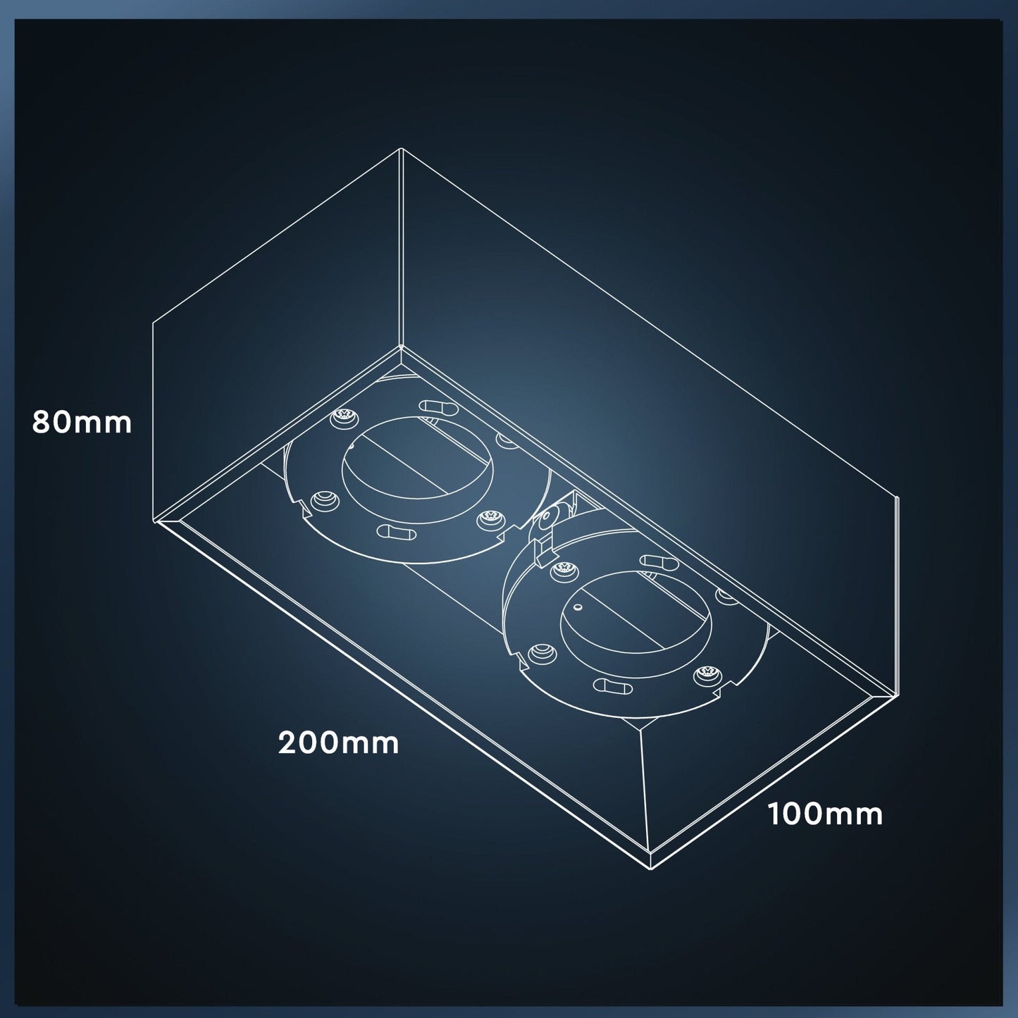 LED's Light Cube LED Plafondlamp - 2 lichtpunten - Draaibaar licht - Staal - 20 x 8 cm - Wit