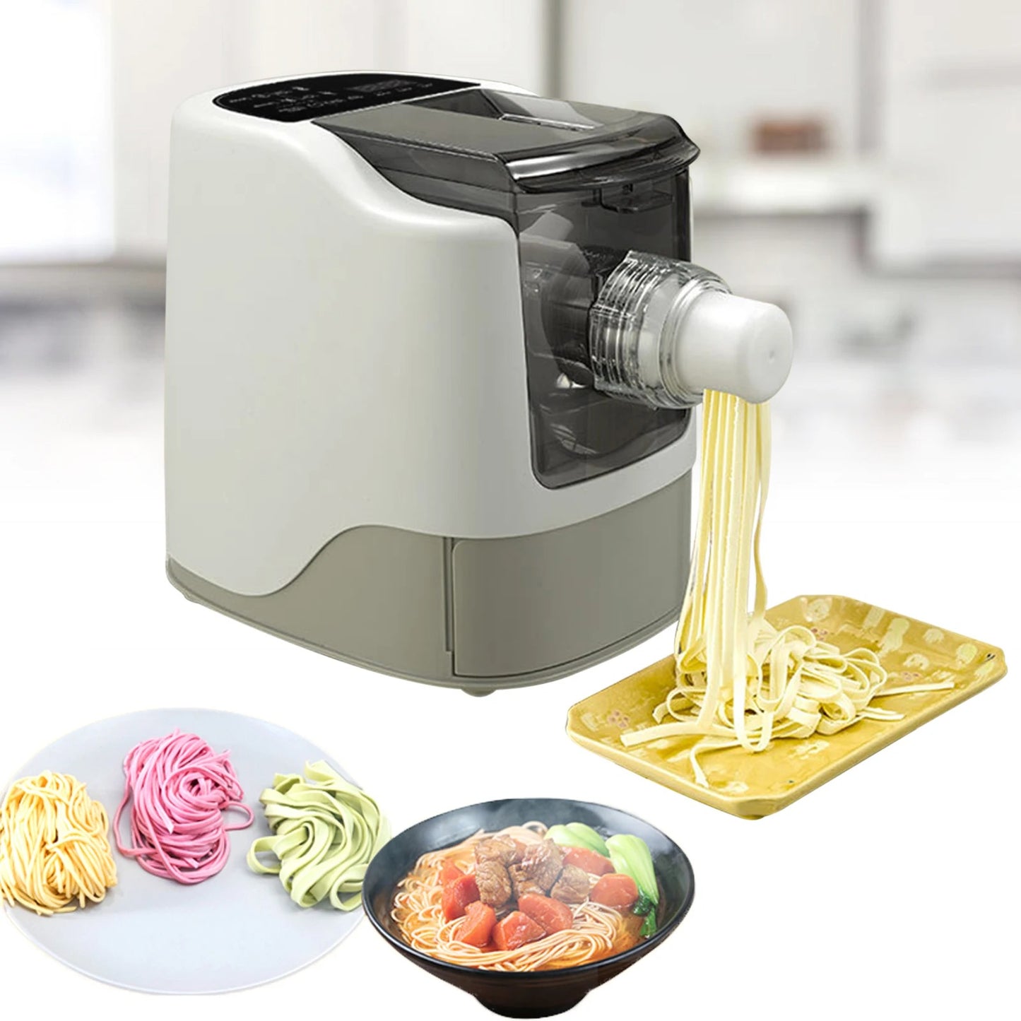 Comnox - Elektrische Pastamaker 260W - Volautomatisch met 13 Mesvormen - Snelle Noodlemachine - Food Grade Materialen - Professionele Pasta Maker