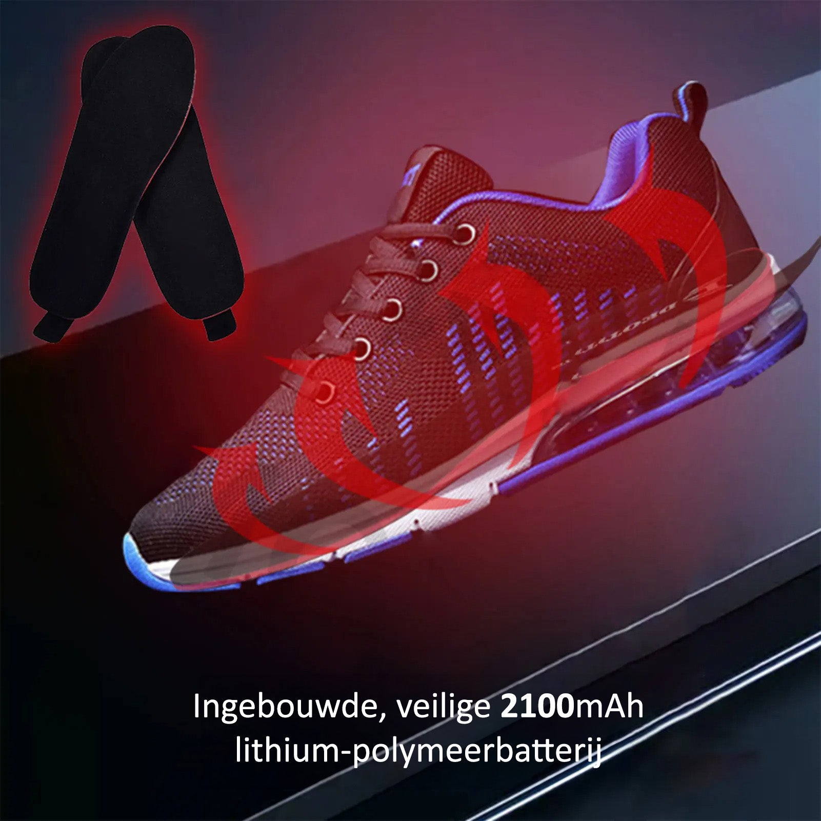 Comnox - Verwarmde Inlegzolen - Draadloos & Oplaadbaar - Maat L (41-46) - Electrisch - Polyurethaan - Voetenwarmer voor Koude Dagen - Comnox Company
