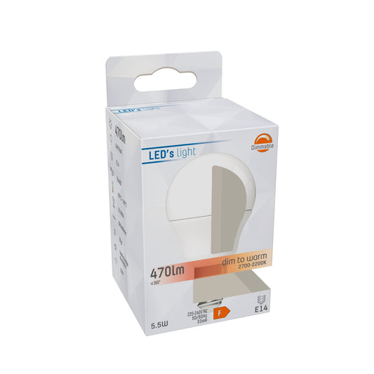 Comnox - Dimbare LED Lamp E14 - Warm & extra warm wit - Dim-To-Warm functie - 4,5W - 470 lumen - E14 fitting