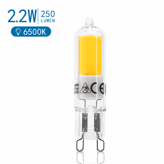 Comnox - LED G9 steeklampje - Energiezuinig verlichtingsoptie - 90% energiebesparing - 250 Lumen - 2,2W - daglichtwit COB 6500K - minimalistisch