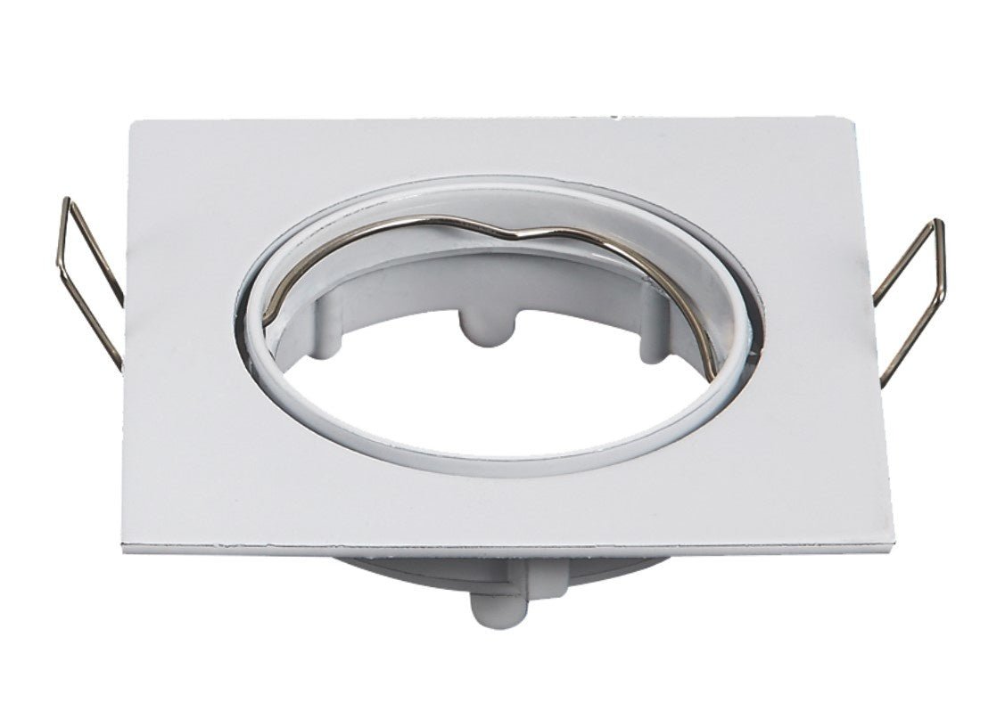 Inbouwframe 82mm x 82mm | vierkante kantelbare inbouwspot wit | boorgat Ø 74 mm