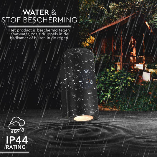 LED's Light Up & Down LED Buitenlamp met sensor - IP44 waterdicht - GU10 fitting - Model Venezia - Antraciet