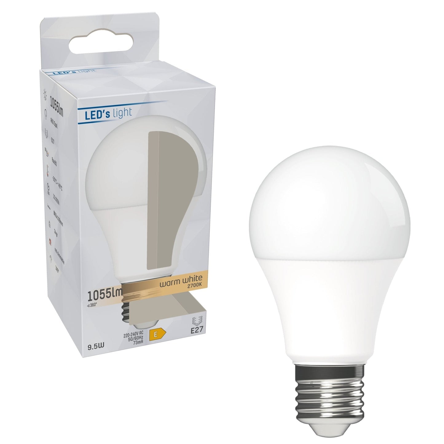 LED Lamp E27 - 1055 lm - Warm wit licht - 1 lamp