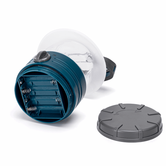 Comnox - Noodlamp met Ophanghaak – Onmisbare LED Tentlamp voor Stroomuitval en Outdoor – Daglichtwit Licht – Blauwe Body – 4x AA Batterijen