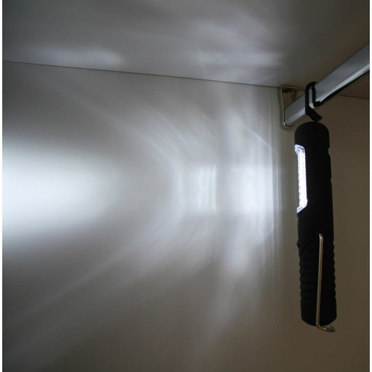 LED Looplamp op batterijen met magneet - Draadloos - Koud wit licht - Zwart