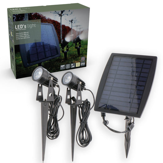 LED's Light Solar LED Tuinlamp met zonnepaneel en grondspies - Automatisch aan en uit - Met sensor - IP65 waterdicht