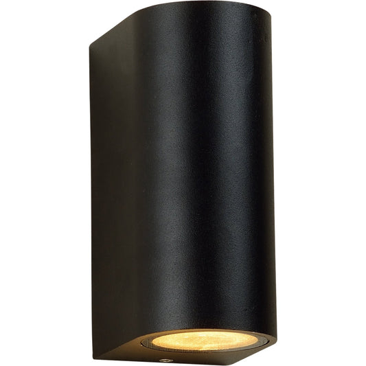 Comnox - Sapri - Zwarte Cilinder Buitenwandlamp - Dubbele Lichtuitstraling - IP44