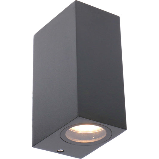 NØRD Up&Down - LED's Light LED Buitenlamp met GU10 fitting - Rechthoek - IP44 - Antraciet - Model Milaan