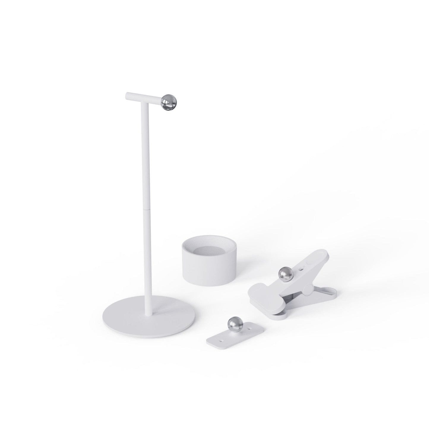 LED's Light 3-in-1 draadloze oplaadbare lamp met magnetische muurbeugel, voet en klem - Wit