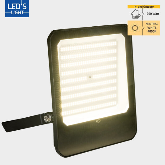 Comnox - LED's Light Buitenlamp Schijnwerper 28000 - Extreem krachtig licht - Energiezuinig verlichtingsoplossing - 28.000 lumen - 200 watt - zwart