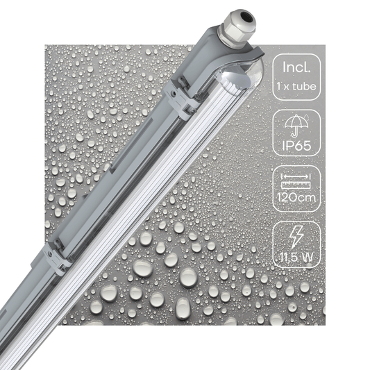 Comnox - LED TL lamp met buis 120 cm – Heldere werkplek verlichting – Stofdicht & waterbestendig – 2130 lm – 4000K – 11,5W – Binnen en buiten – Comnox