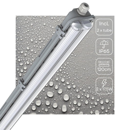 Comnox - LED's Light LED TL dubbel armatuur 120 cm - Efficiënte verlichting voor elke ruimte - Duurzame oplossing - 4320lm - LED TL - zwart