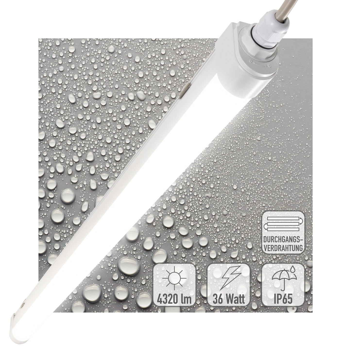 Comnox - LED's Light LED TL lamp compleet - Koppelbaar en waterdicht - 36W 120cm