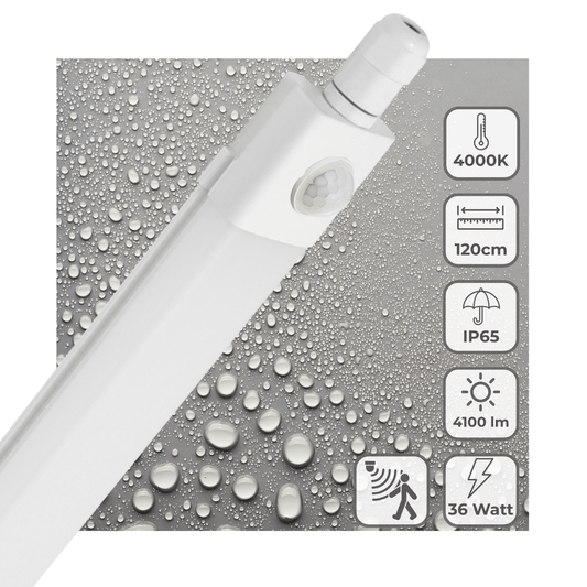 Comnox - LED's Light - TL verlichting met sensor 120 cm - Krachtig en duurzaam licht - Bewegingssensor - 4100 lm - 4000K - 1240mm