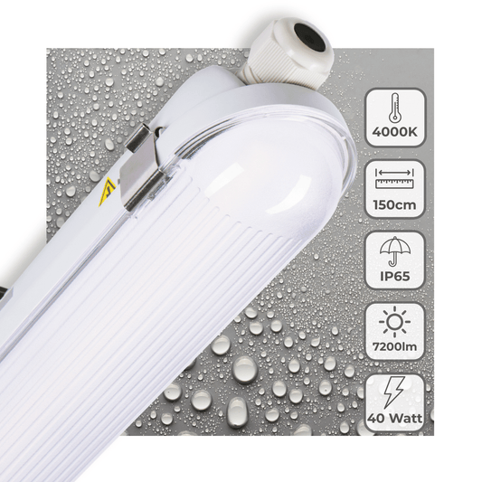 Comnox - Philips - LED's Light Pro TL armatuur 150 cm - Krachtig, Dimbaar Licht - 7200 lm - 40W - B-Label - Warm wit