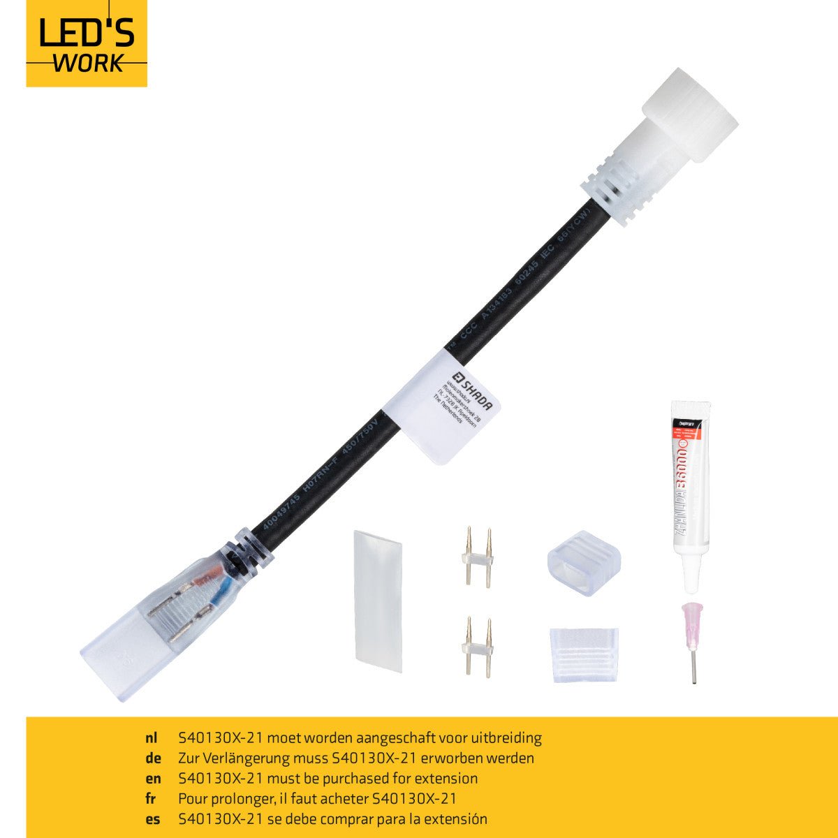 Comnox - LED's Work LED Rope Lichtslang - Krachtige bouwverlichting - 50 meter 40.000 lumen