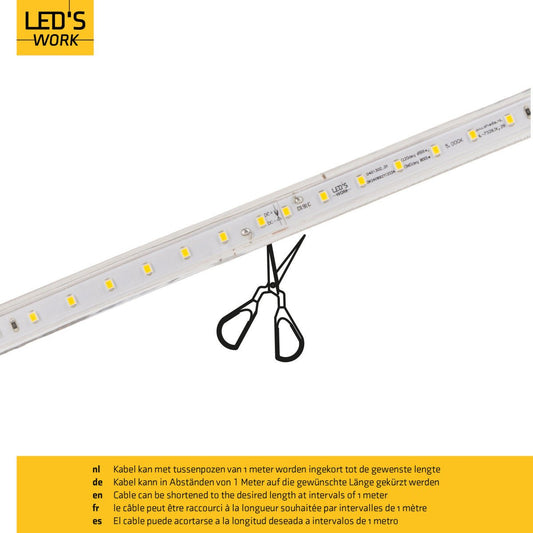 LED's Work LED's Lichtslang LED Rope 25 meter bouwverlichting - Verlengbaar tot 100 meter - 20.000 lm