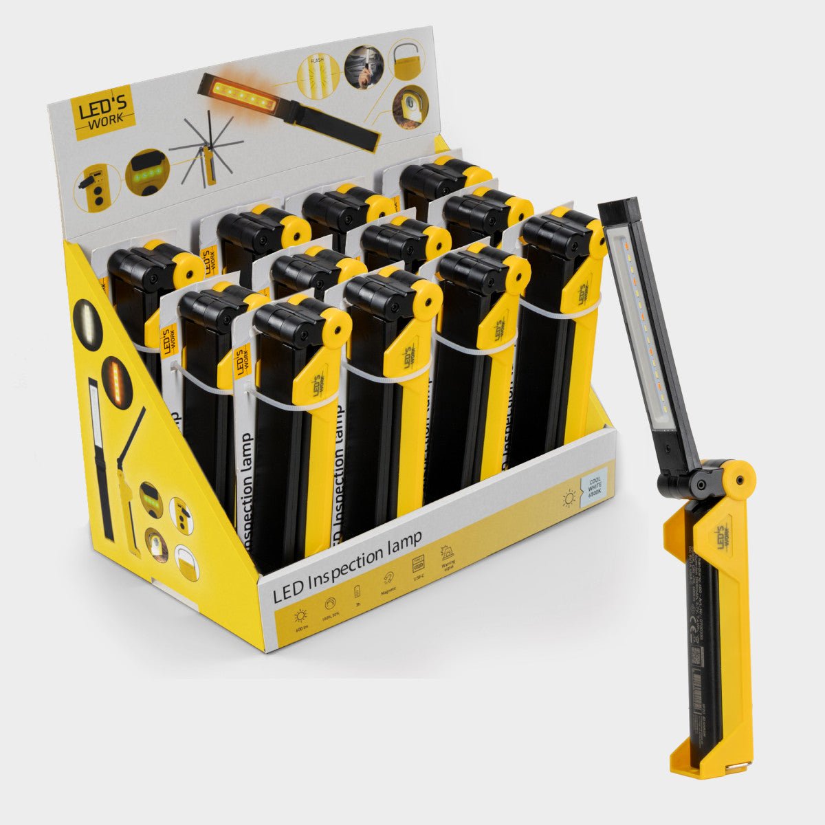Comnox - LED's Work 600 - Draadloze LED werklamp met magneet en haak - 600 lumen