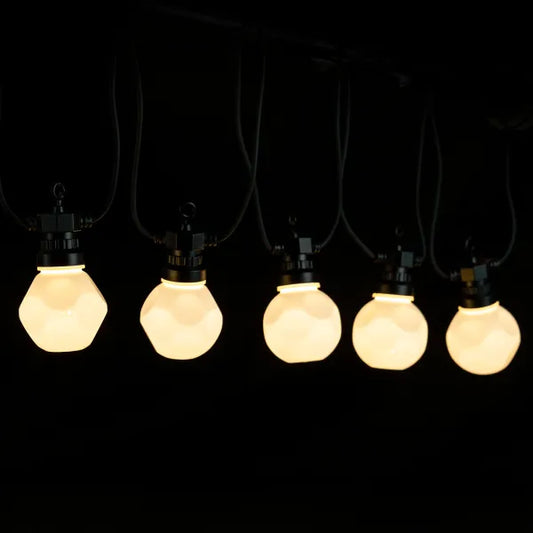 Comnox - Lichtstring warmwit 8 meter - Zachte sfeer, duurzame kwaliteit - 10 LED's milky - IP44 - 24V