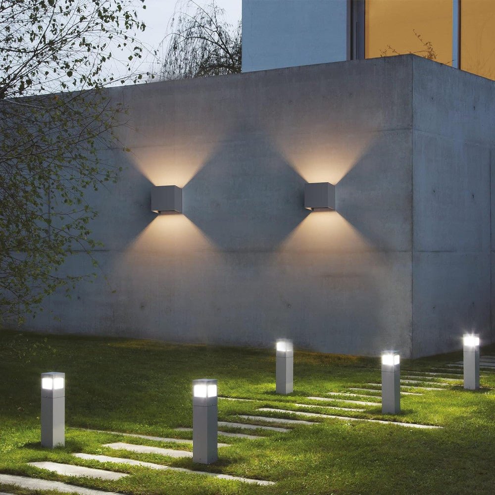 Comnox - Lumo Recta Wandarmatuur - Antraciet - IP65 Waterdicht