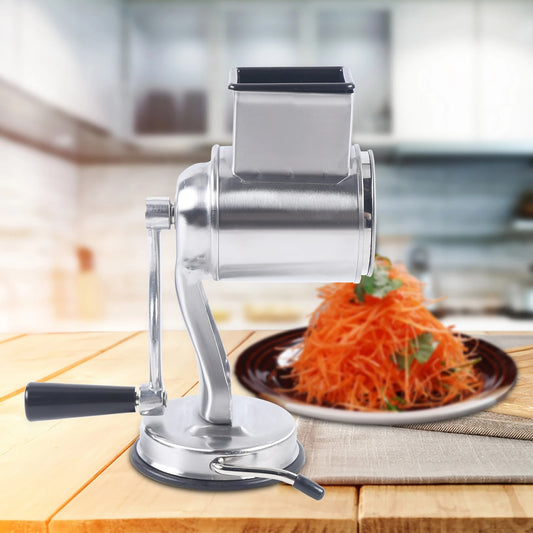 Comnox - Trommelrasp - Multifunctionele roterende groente- en kaassnijder met 5 verwisselbare drums - Handmatige shredder van roestvrij staal - Voor fruit, groenten, kaas en meer - Perfect voor keukenpreparatie - Comnox Company