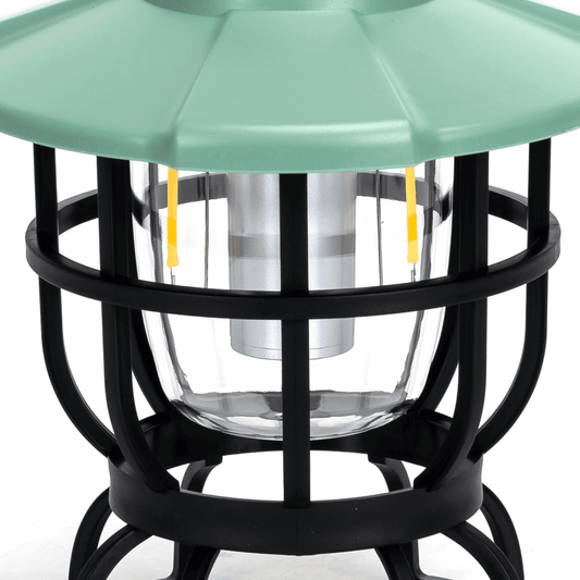 Comnox - Noodlamp met Handvat - LED Tentlamp Oplaadbaar USB-C - Warm wit en daglichtwit licht - Mintgroene body