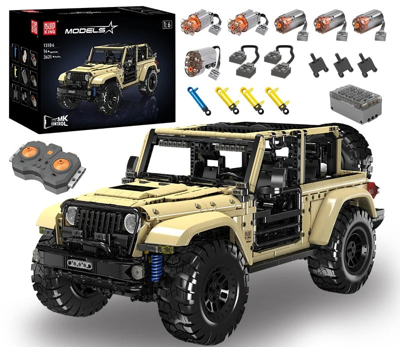 Comnox - Mould King - Off-Road Wrangler SUV Bouwset - 3621 Stuks - RC Modelauto met Pneumatische Accessoires - LEGO Compatible - Comnox Company