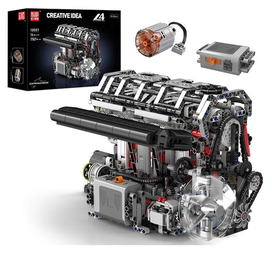 Comnox - Mould King - L4 Benzinemotor Set - Technische Bouwstenen - Compatibel met LEGO - 1787 Onderdelen - Educatief Speelgoed voor Kinderen en Volwassenen - Comnox Company