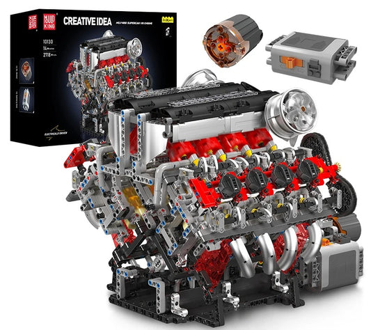 Comnox - Mould King - F488 Supercar V8 Motor Bouwset - 2718 Stuks - Technische Speelgoedset met Realistische Functies - LEGO Compatible - Comnox Company