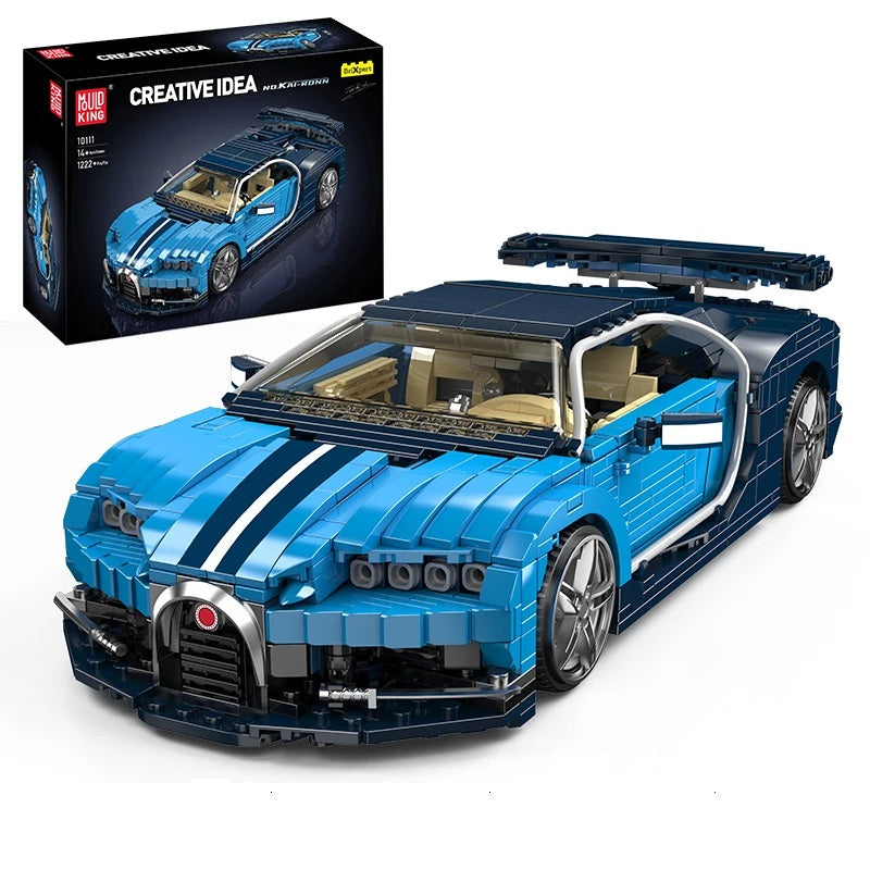 Comnox - Mould King - Technische Sportwagen Bouwset - 1222 Stuks - Blauw Supercar Model - LEGO Compatible - Ideaal voor Autoliefhebbers - Comnox Company