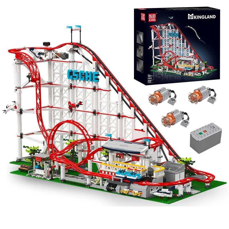 Comnox - Mould King - Technische Achtbaan Bouwset - 3646 Stuks - Gemotoriseerde Rollercoaster - Compatibel met LEGO - Speelgoed voor Fans van Pretparkmodellen - Comnox Company