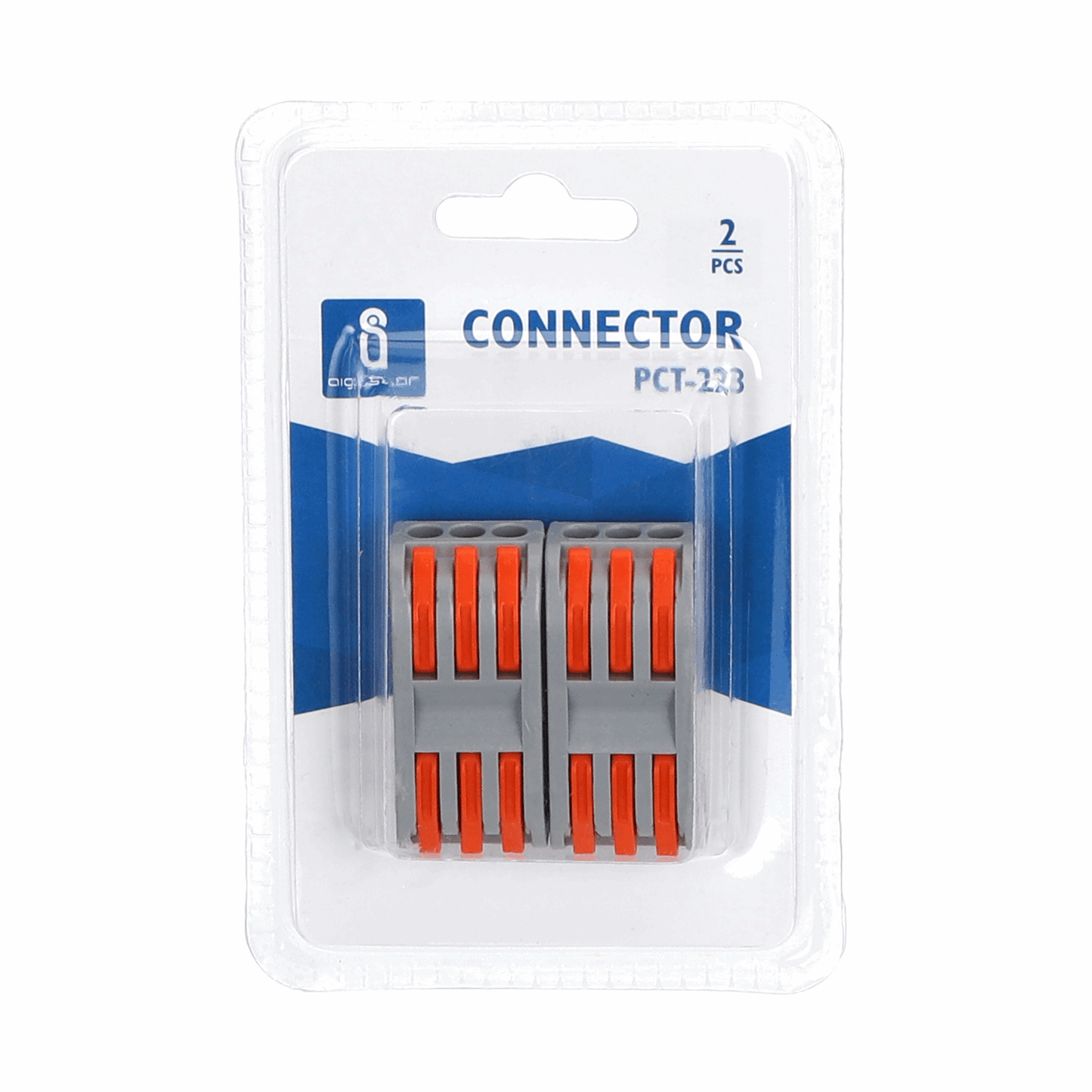 PCT-223 lasklem set 2 stuks - 3-voudige verbindingsklem 0.08-2.5mm² | IP20 hersluitbaar