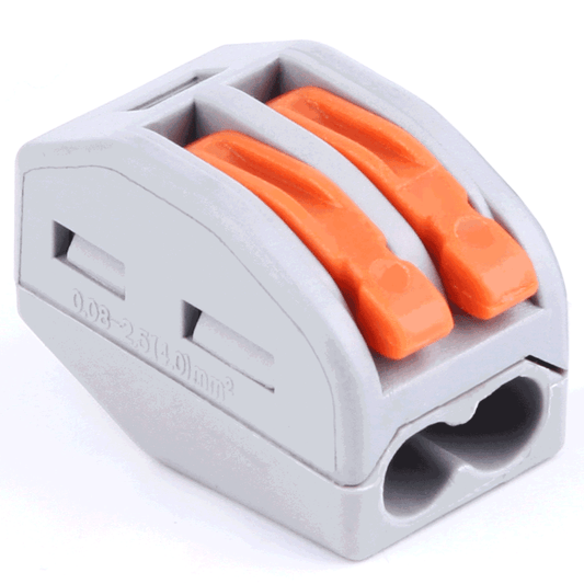 PCT lasklem 2 stuks - 2-voudige verbindingsklem 0.08-2.5mm² | IP20 hersluitbaar