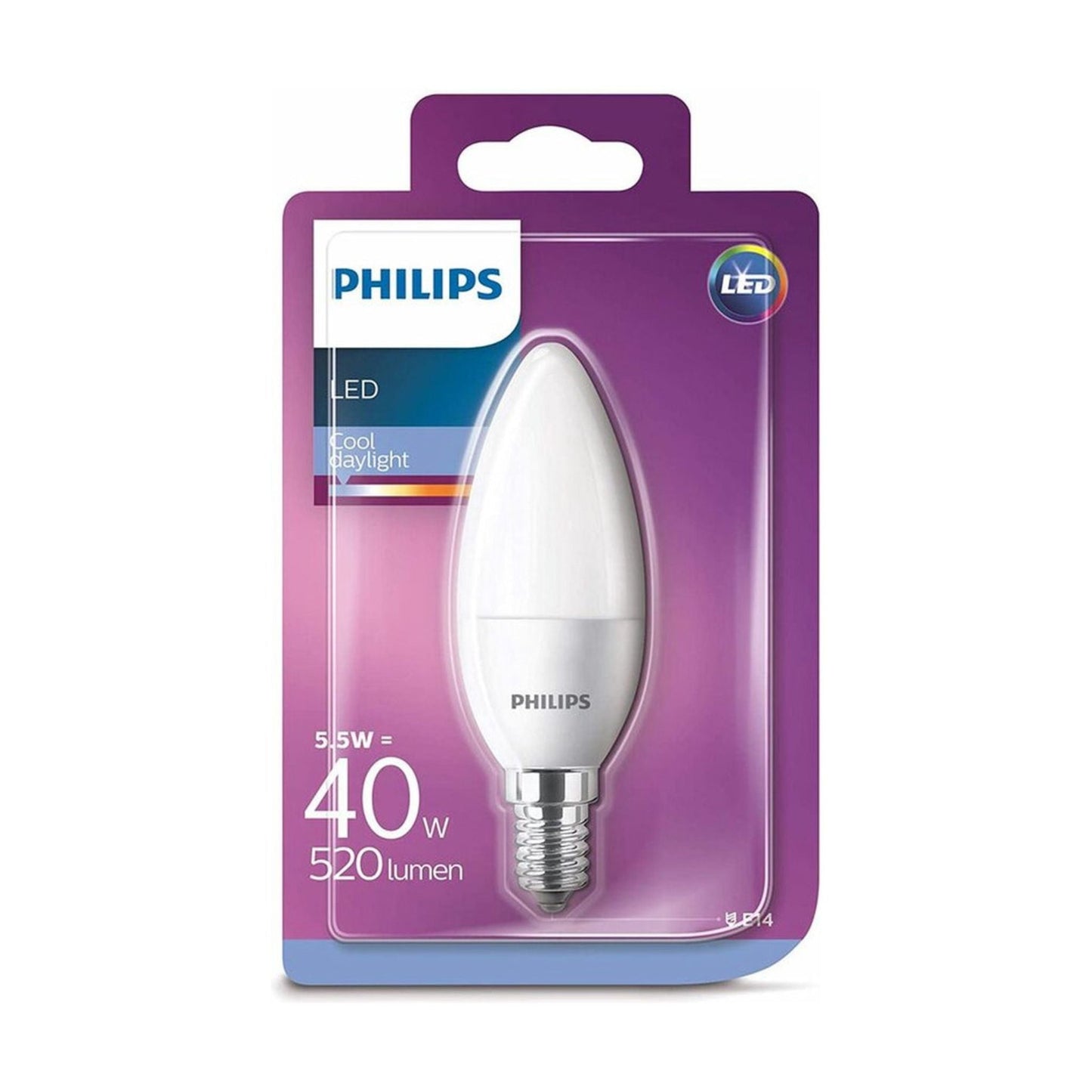 Philips E14 LED Kaarslamp - Mat - Neutraal wit licht - 5.5W vervangt 40W