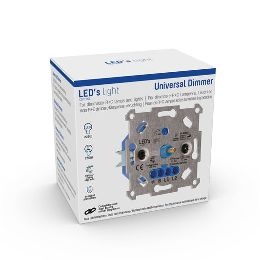 LED's Light Premium Dimmer voor LED en halogeen - 3 tot 250W - Fase aansnijding en afsnijding